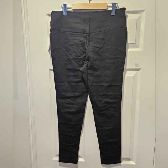 Stella & Dot The Rebel Leggings Pull On Vegan Leather Front Black Women's - Picture 3 of 7